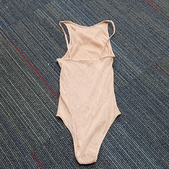 Zara Tan Ribbed Bodysuit Size Small - Picture 5 of 7